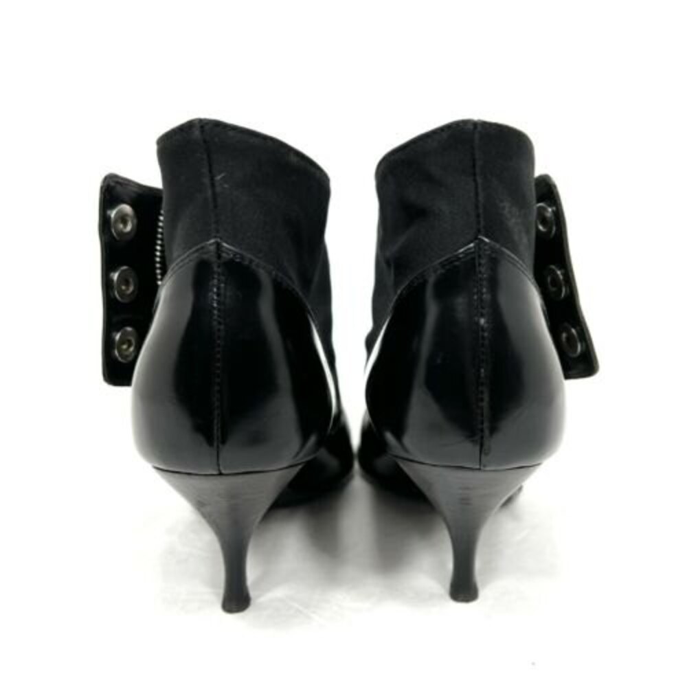 Dolce Gabbana Womens Patent Leather Heeled Ankle Booties Size 36.5 Black - Picture 7 of 10